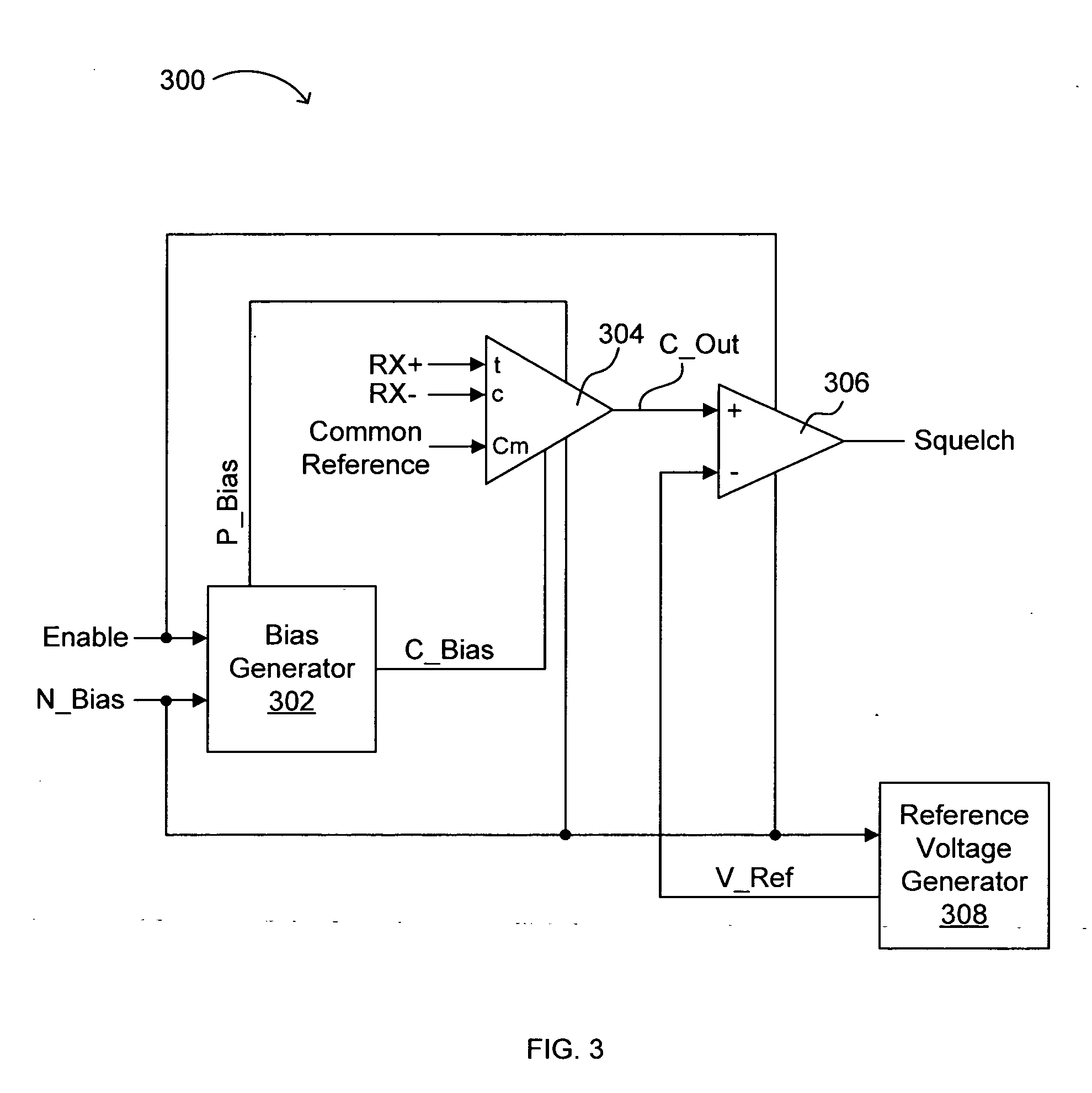 Method and circuit for squelch detection in serial communications