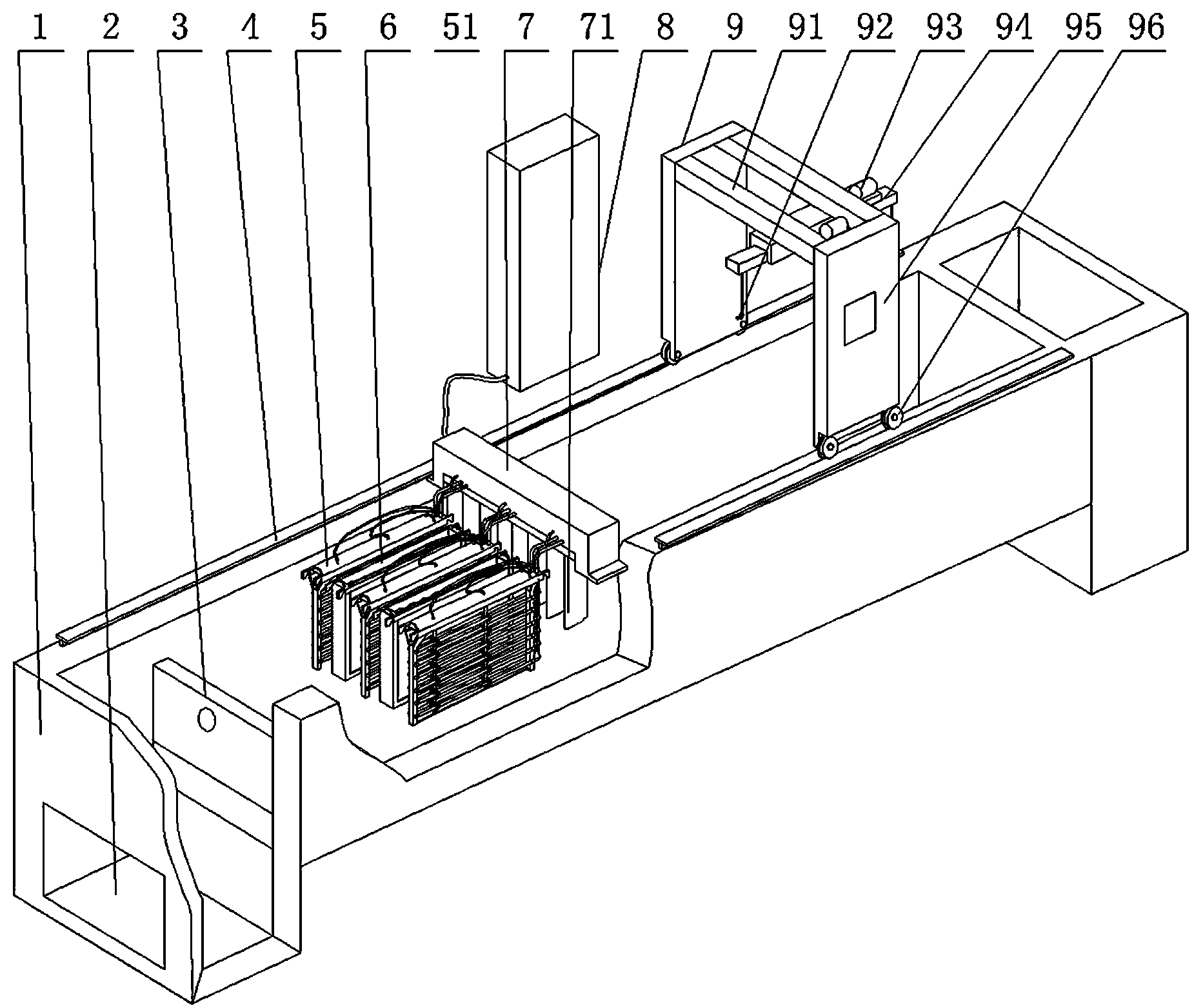 Open channel type photocatalytic ultraviolet-disinfection equipment