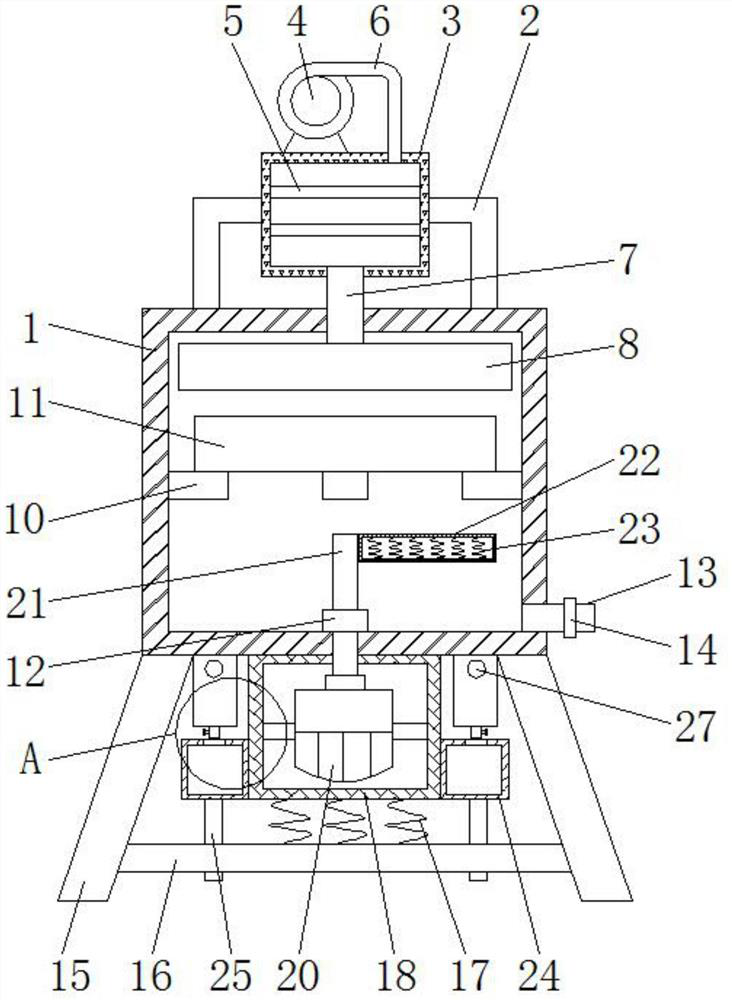 Ink printing, drying and cooling device for tempered glass