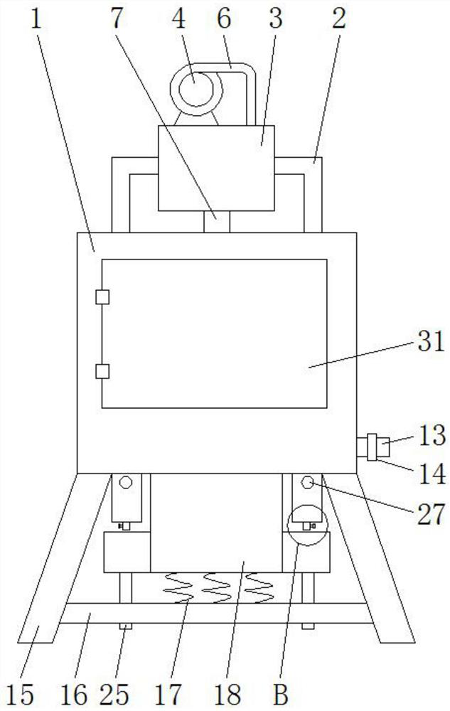 Ink printing, drying and cooling device for tempered glass