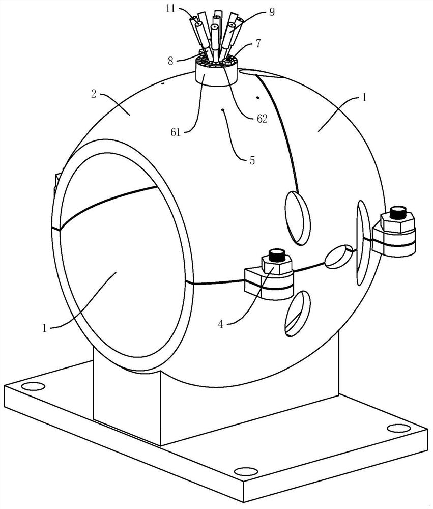 Auxiliary device based on intracranial tumor puncture treatment and preparation method