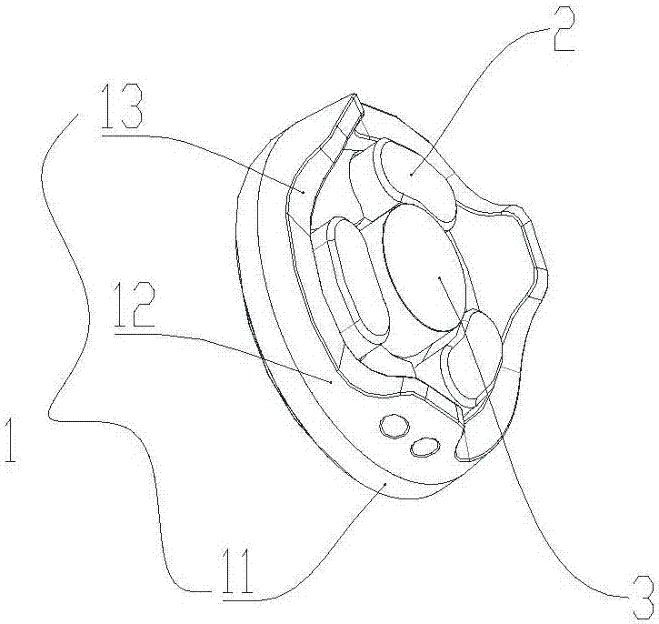 Double-switch tail button structure