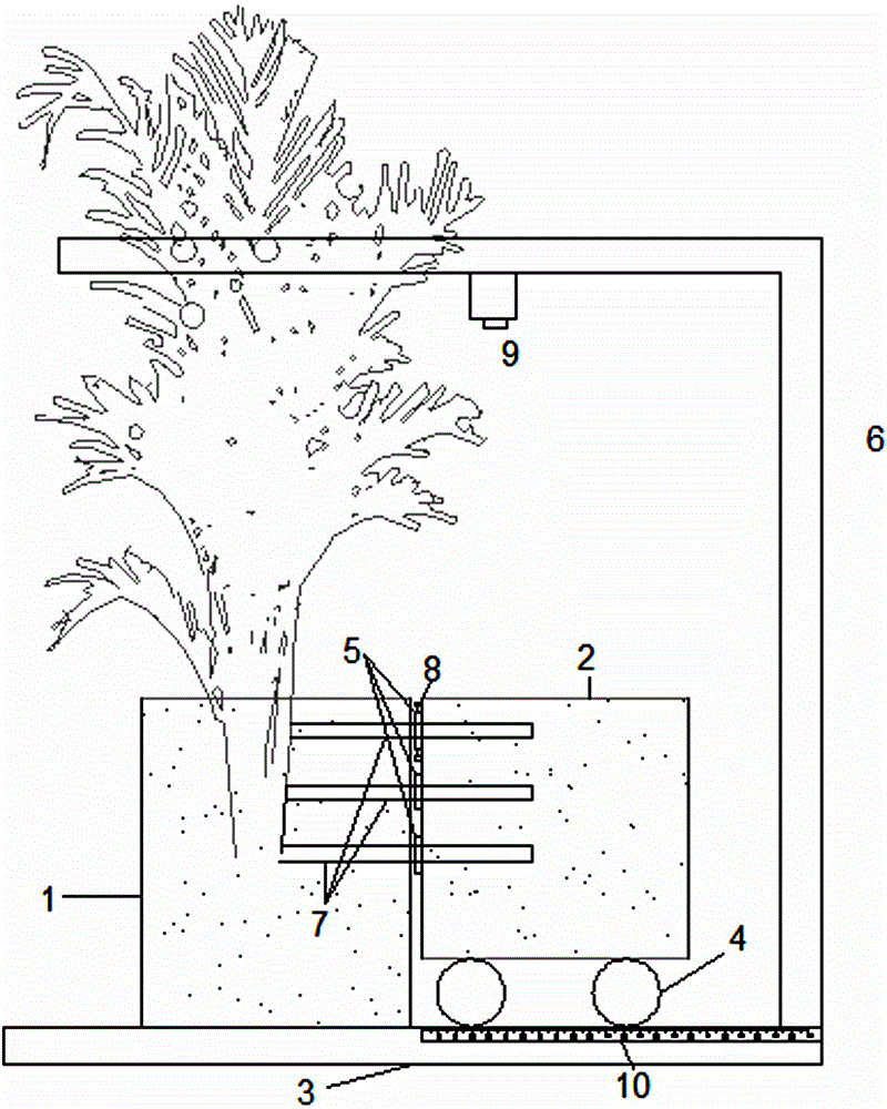 Visual monitoring device for root system rock breaking mechanisms