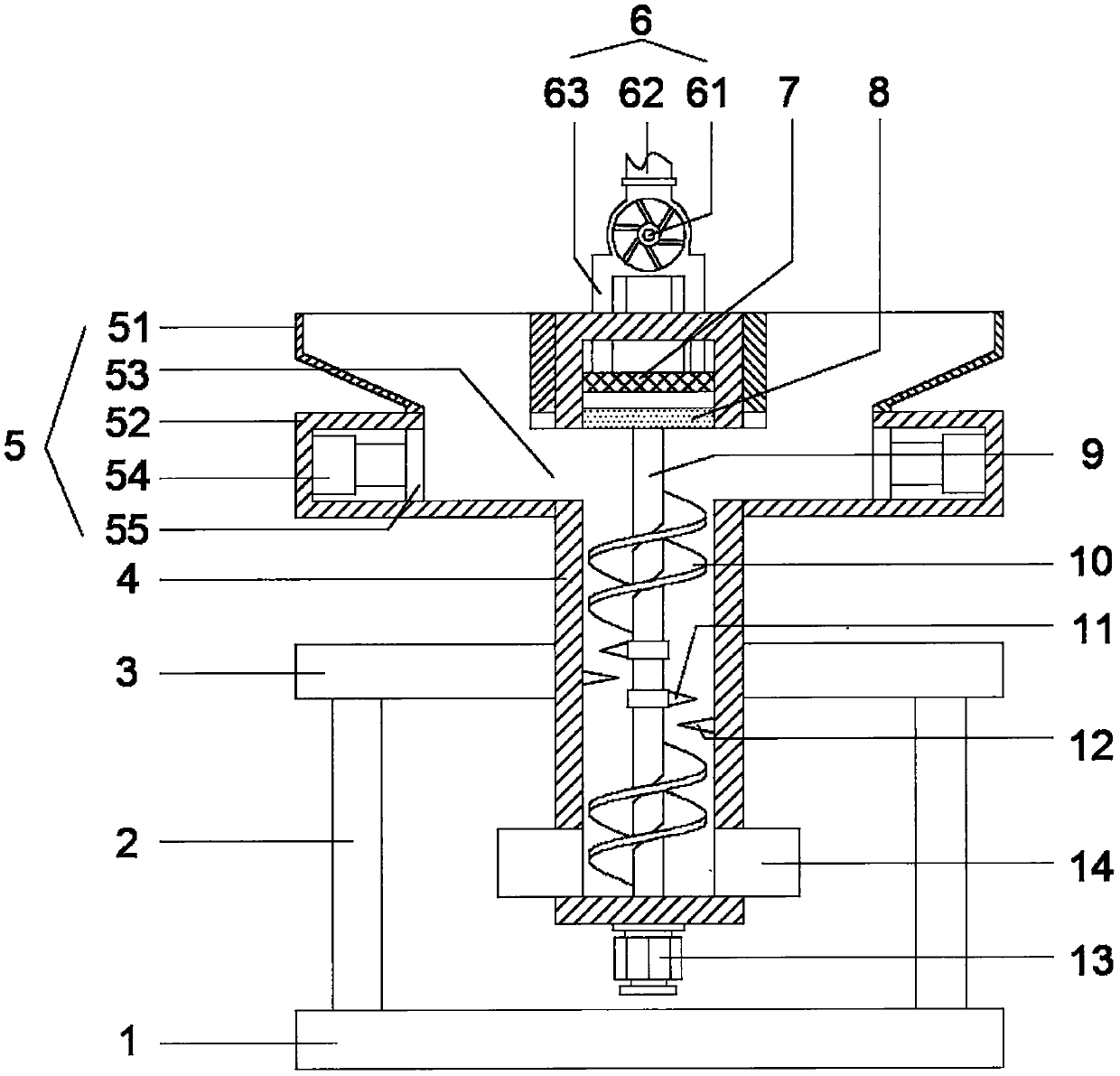 Agricultural straw shredding device