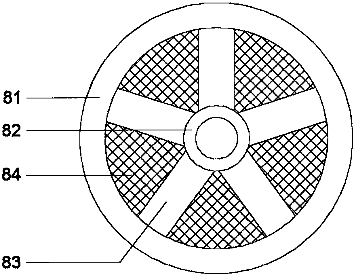 Agricultural straw shredding device