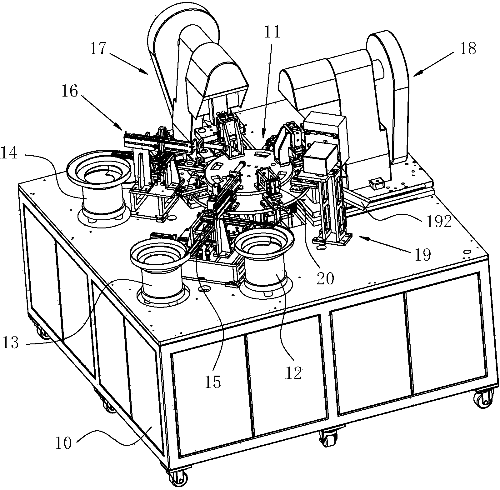 Automatic battery end cover assembling machine