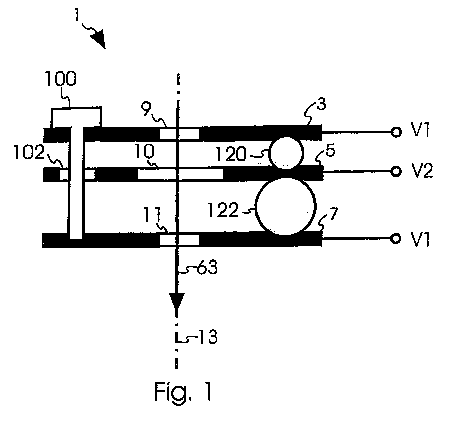 Beam optical component for charged particle beams