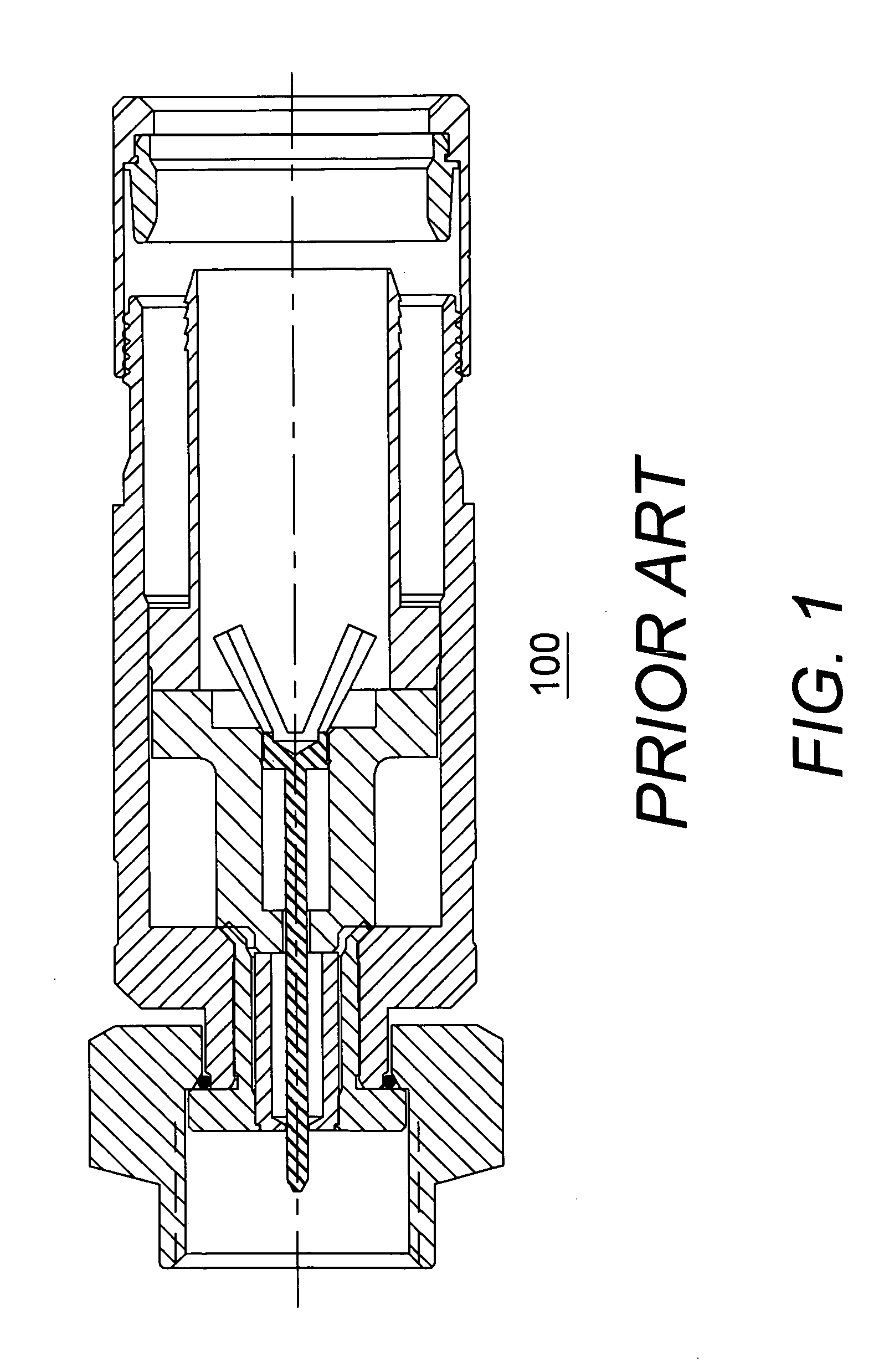 Hardline coaxial cable connector