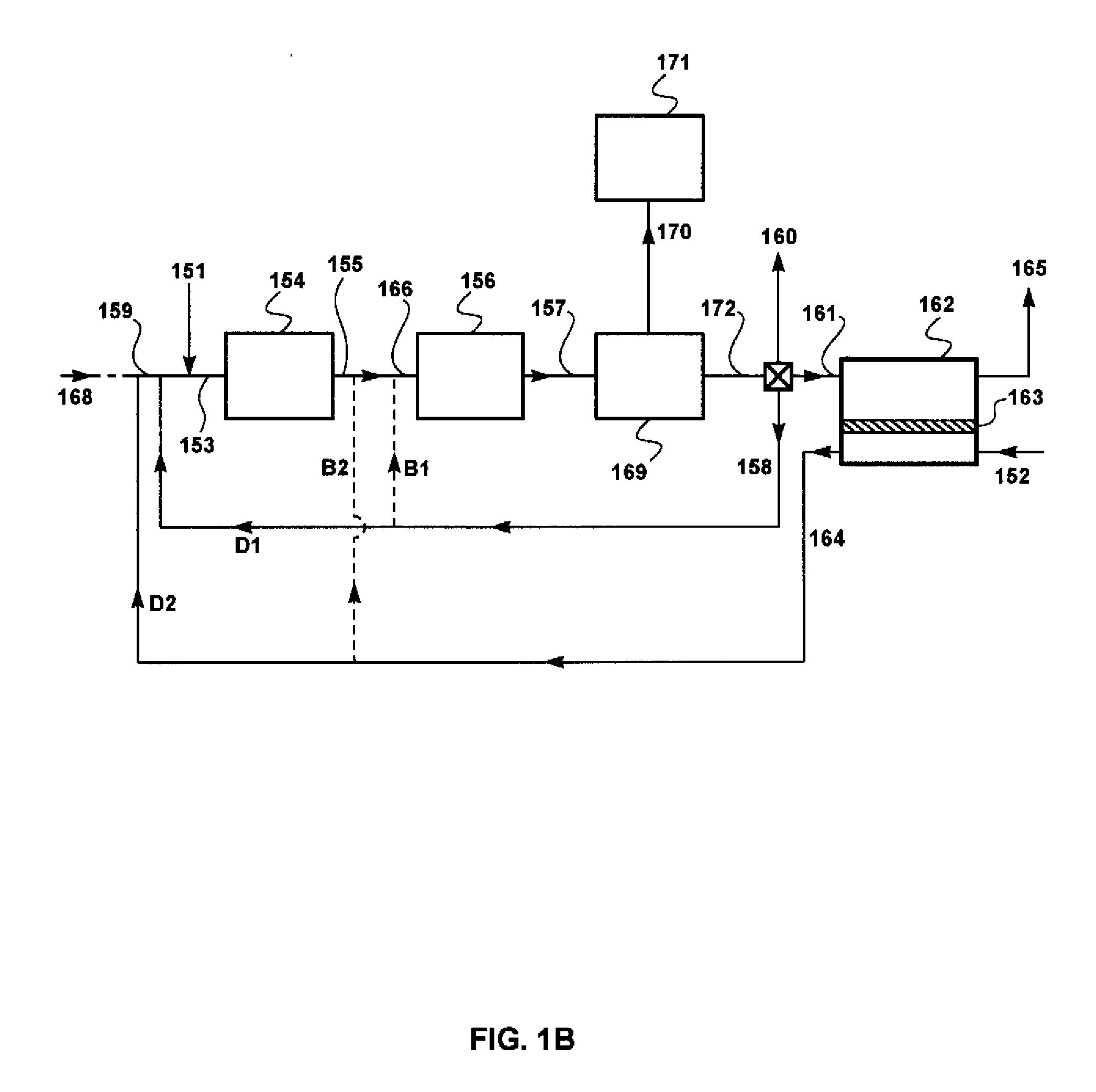 Power generation process with partial recycle of carbon dioxide