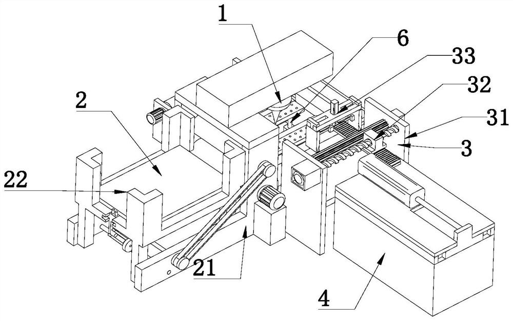 A soft connection conductive copper strip welding device