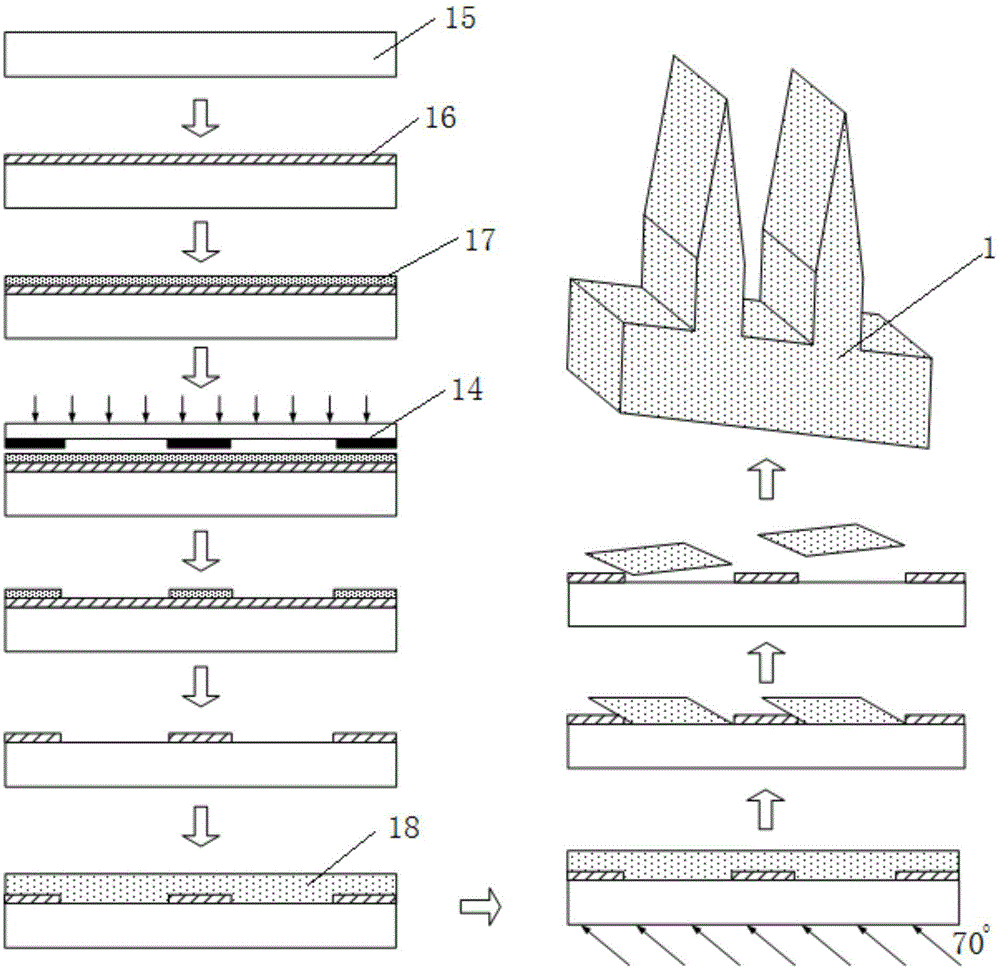 Isoplanar microneedle array and manufacturing method thereof