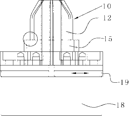 Round pin-inserted positioning device and tensioning and positioning round pin thereof