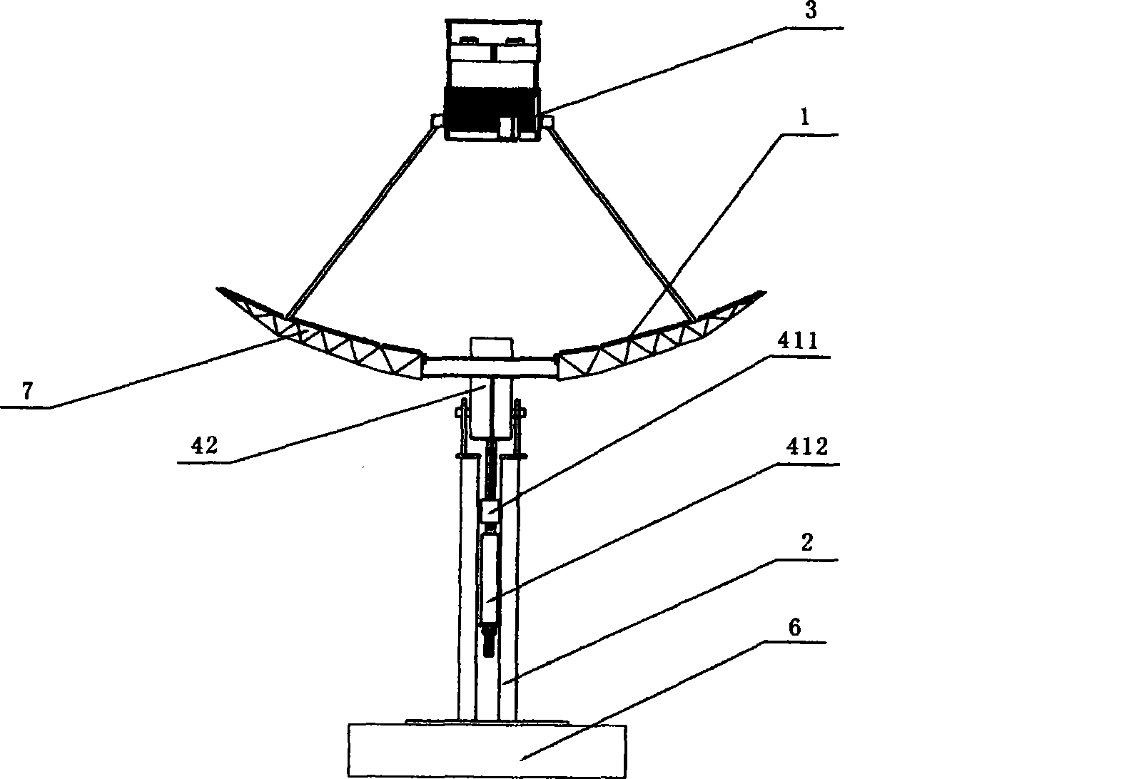 Tai ji eight diagrams type photovoltaic generating set with bob-weight