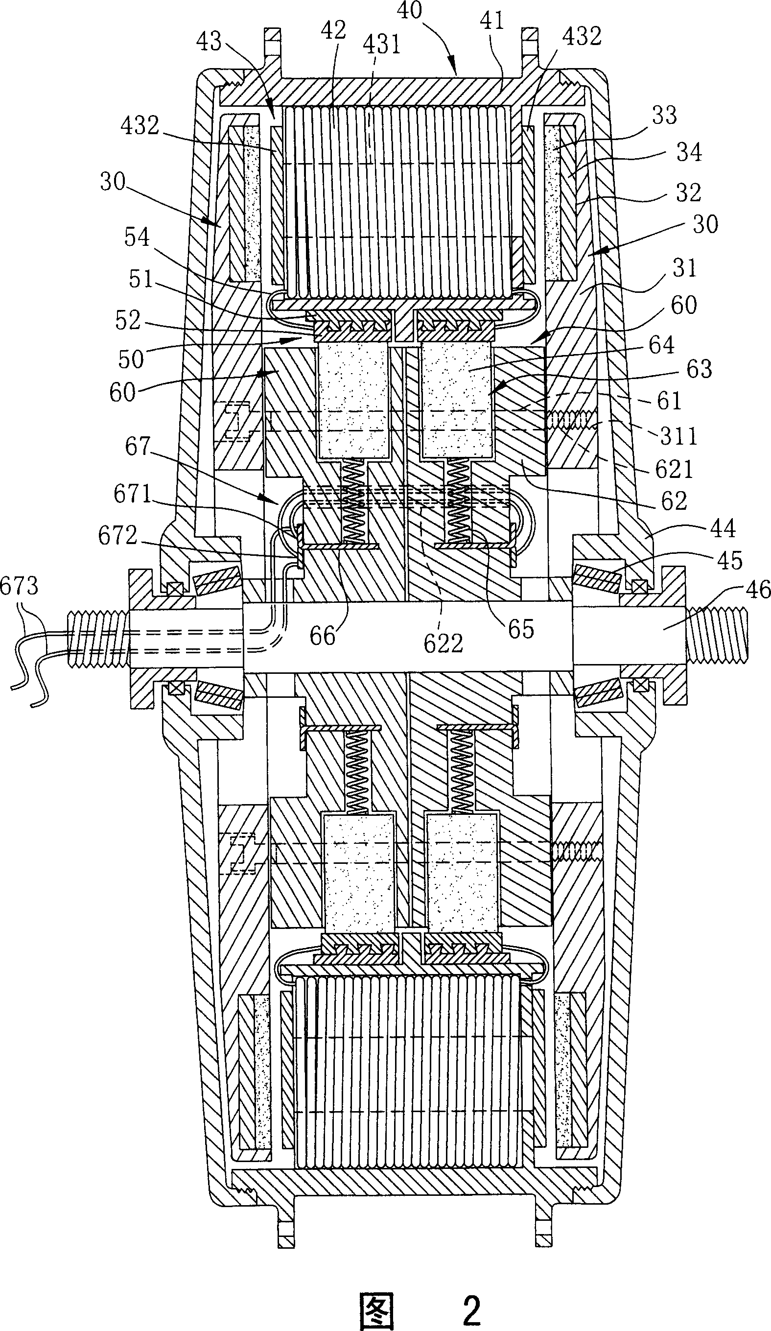 Electromotor structure