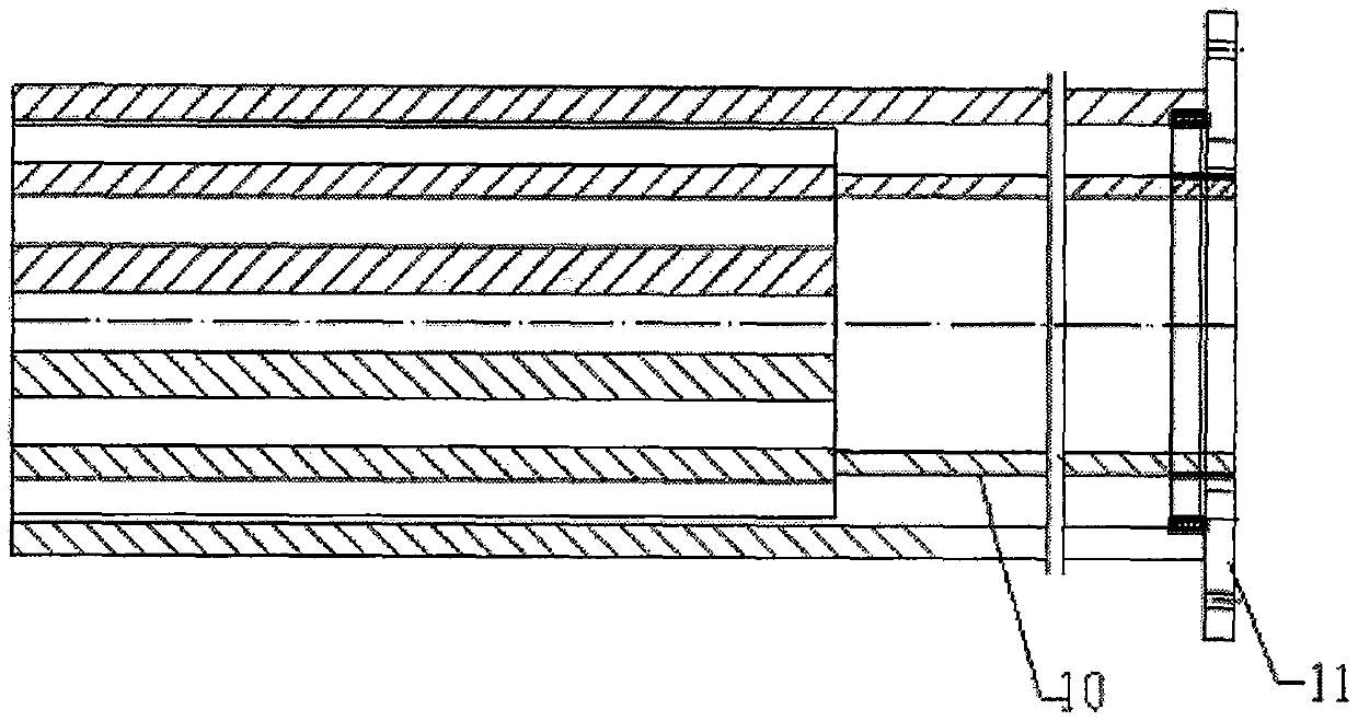 Copper smelting continuous blowing furnace oxygen lance nozzle