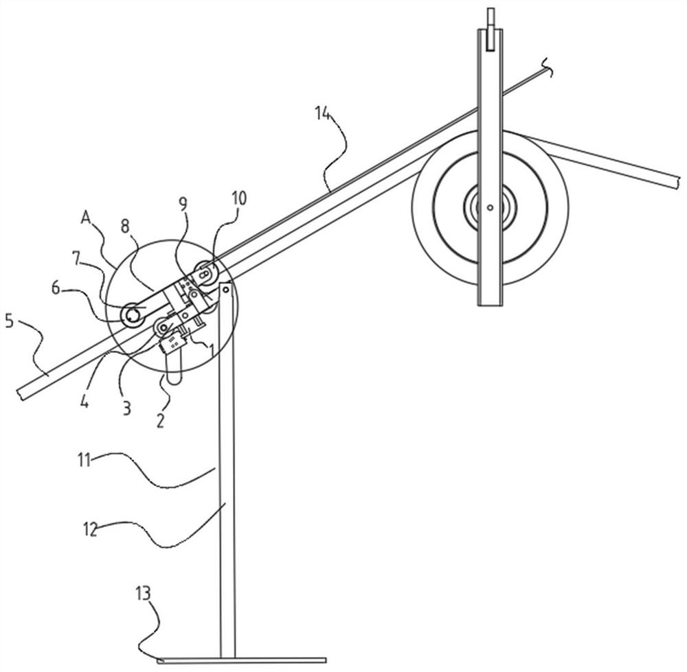 Power transmission wire sag adjusting device