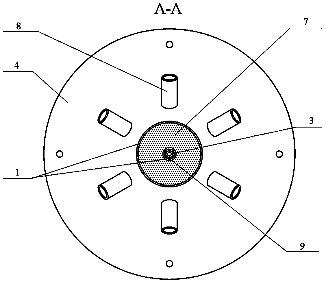 Diagonal-flow constant-temperature flameless burner