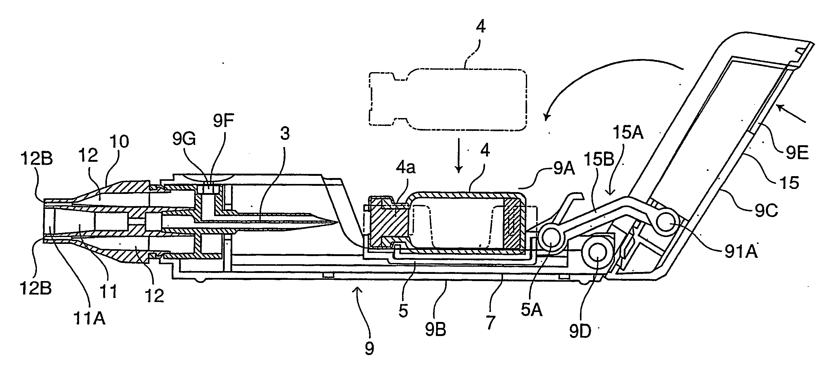 Inhalation device for transpulmonary administration