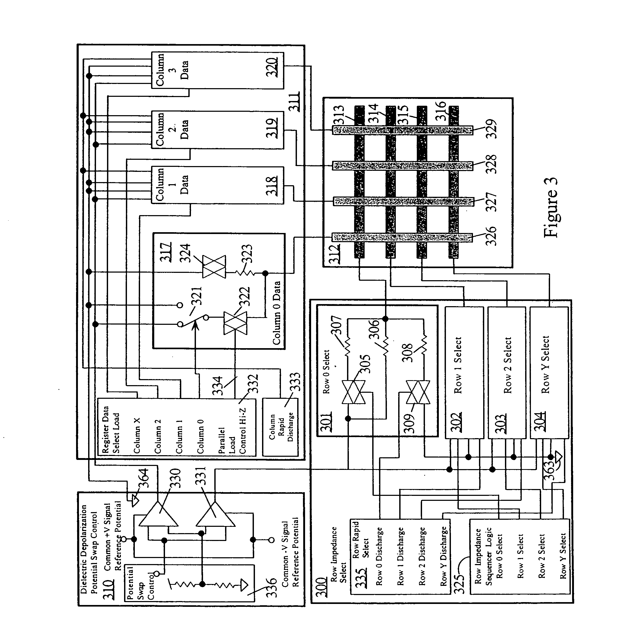 Simple matrix addressing in a display