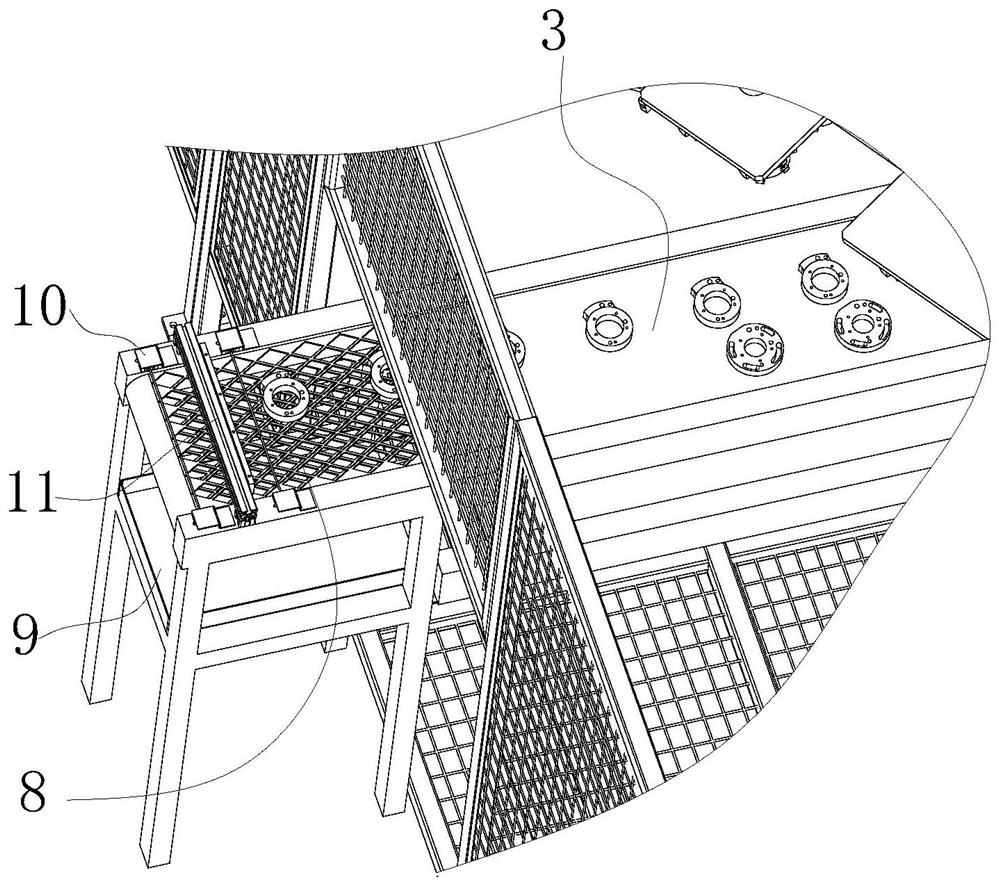 A robot automatic production line for cylinder end caps