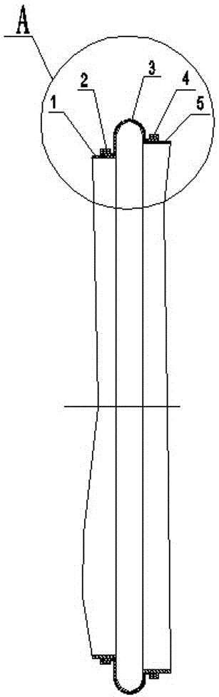 A flexible rubber sealing ring used between an automobile engine and a radiator