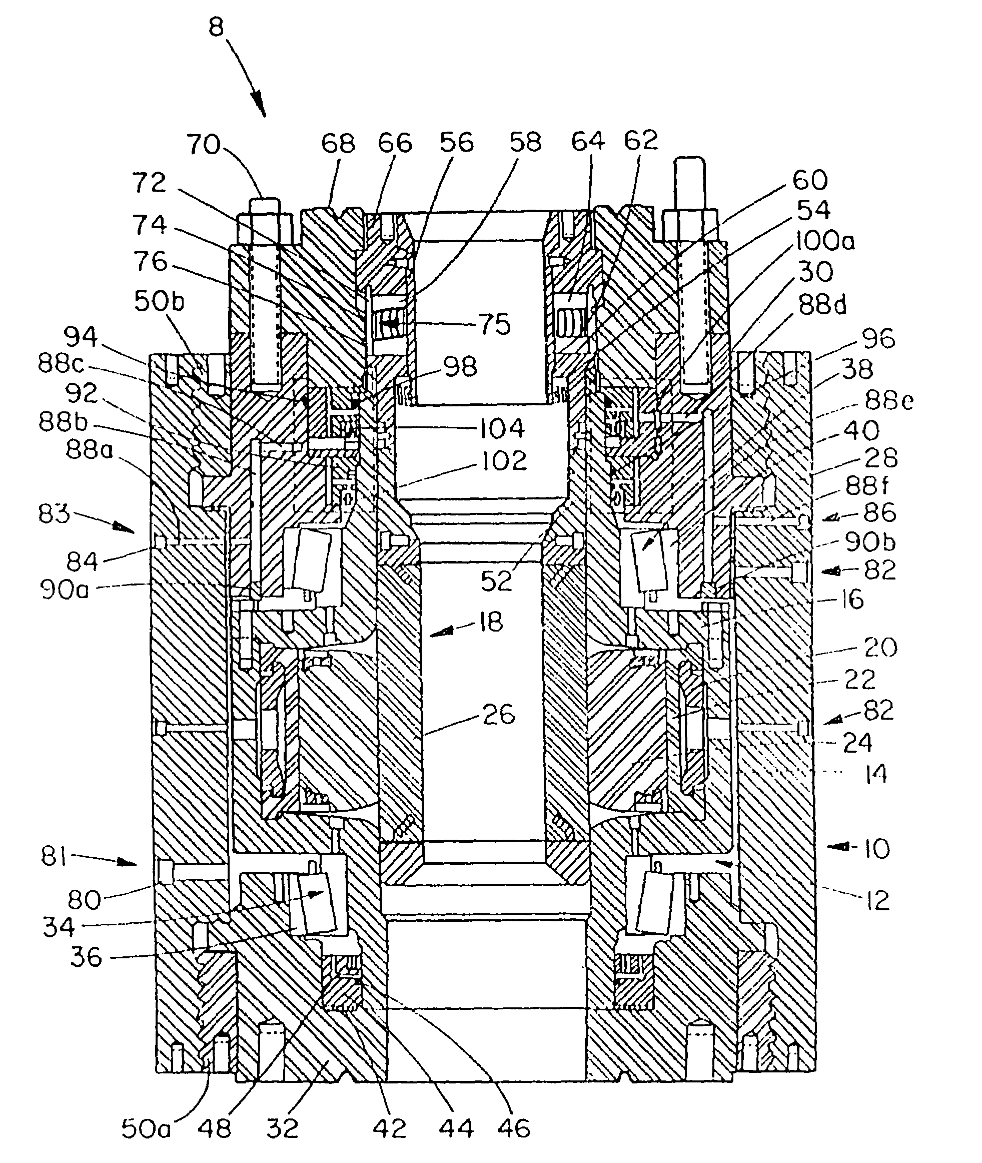 Rotating blowout preventer with independent cooling circuits and thrust bearing