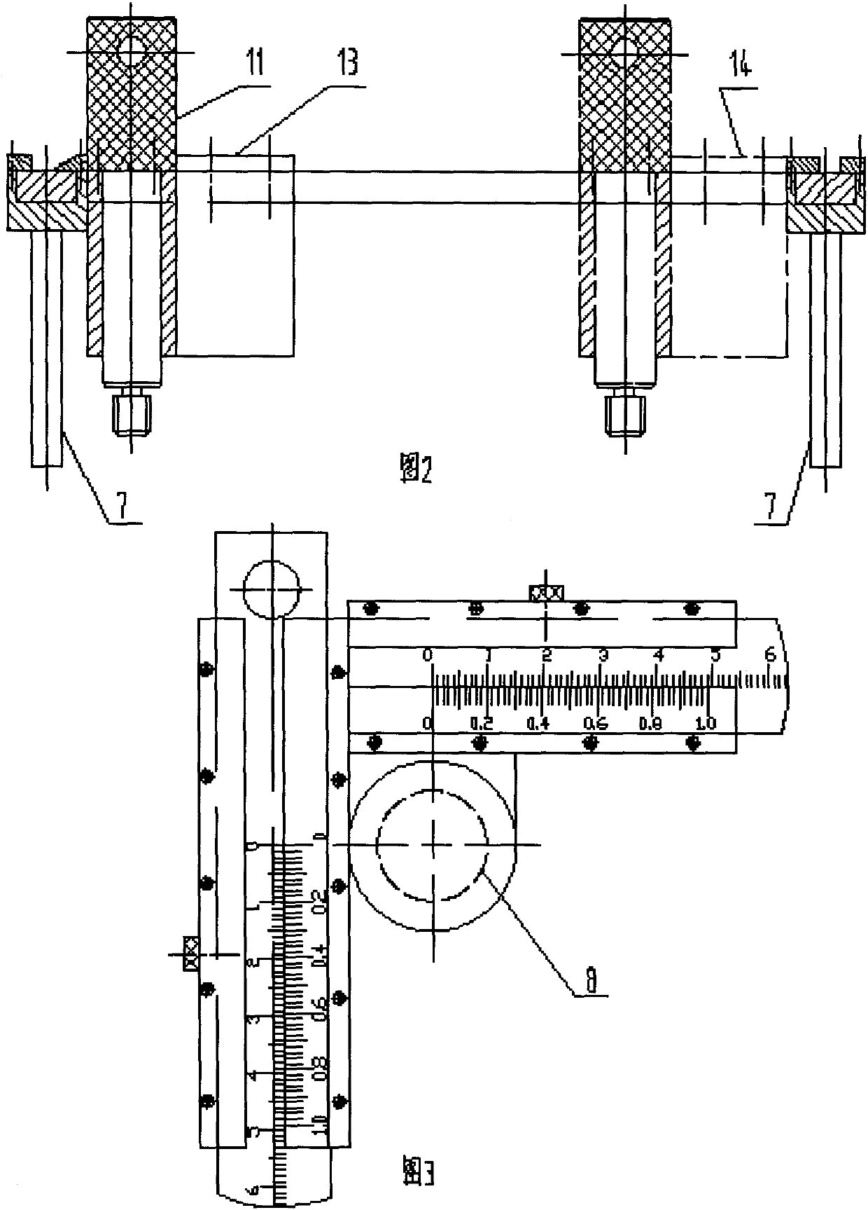 Vernier type high-precision welding fixture and measuring tool with seat