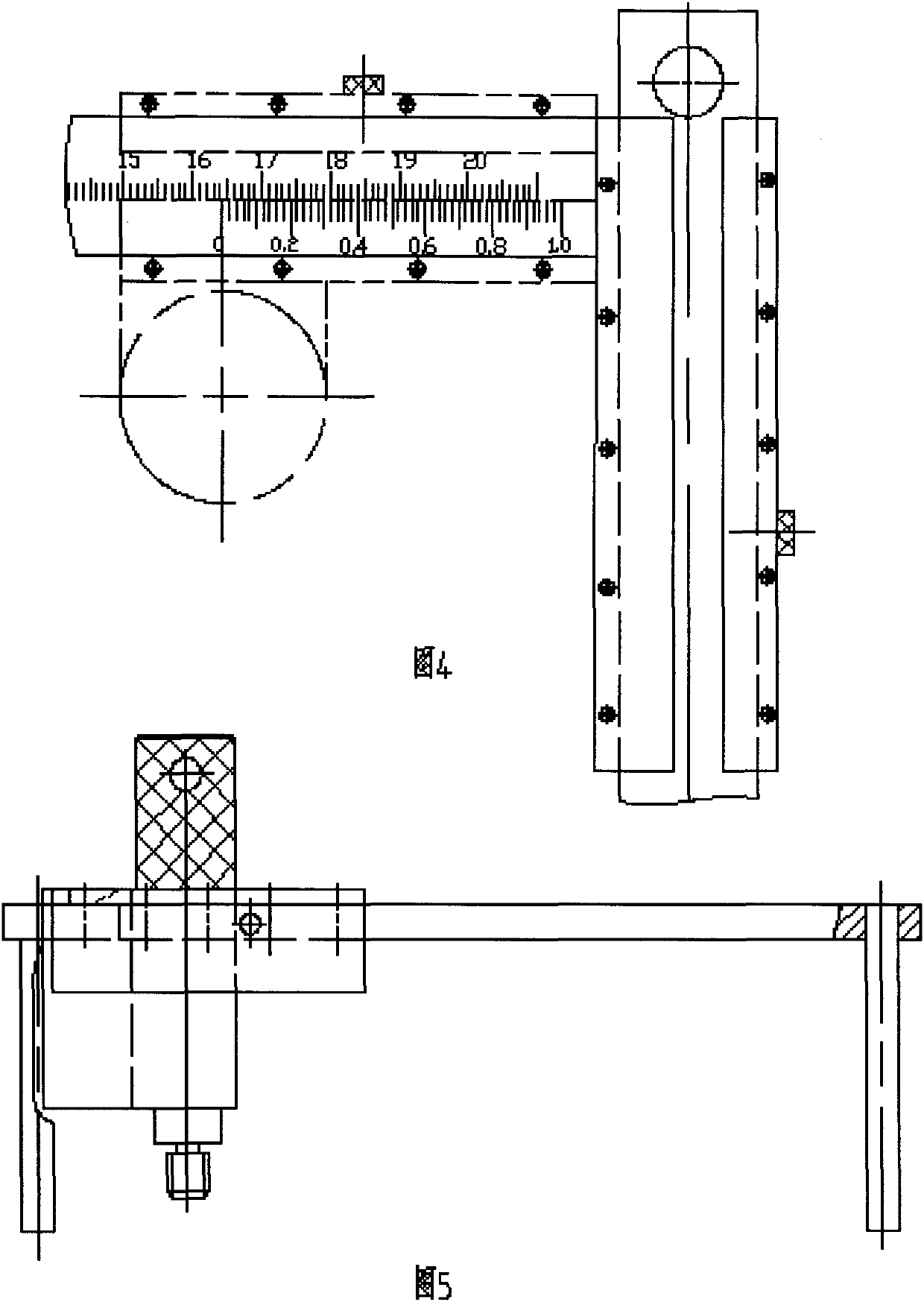 Vernier type high-precision welding fixture and measuring tool with seat