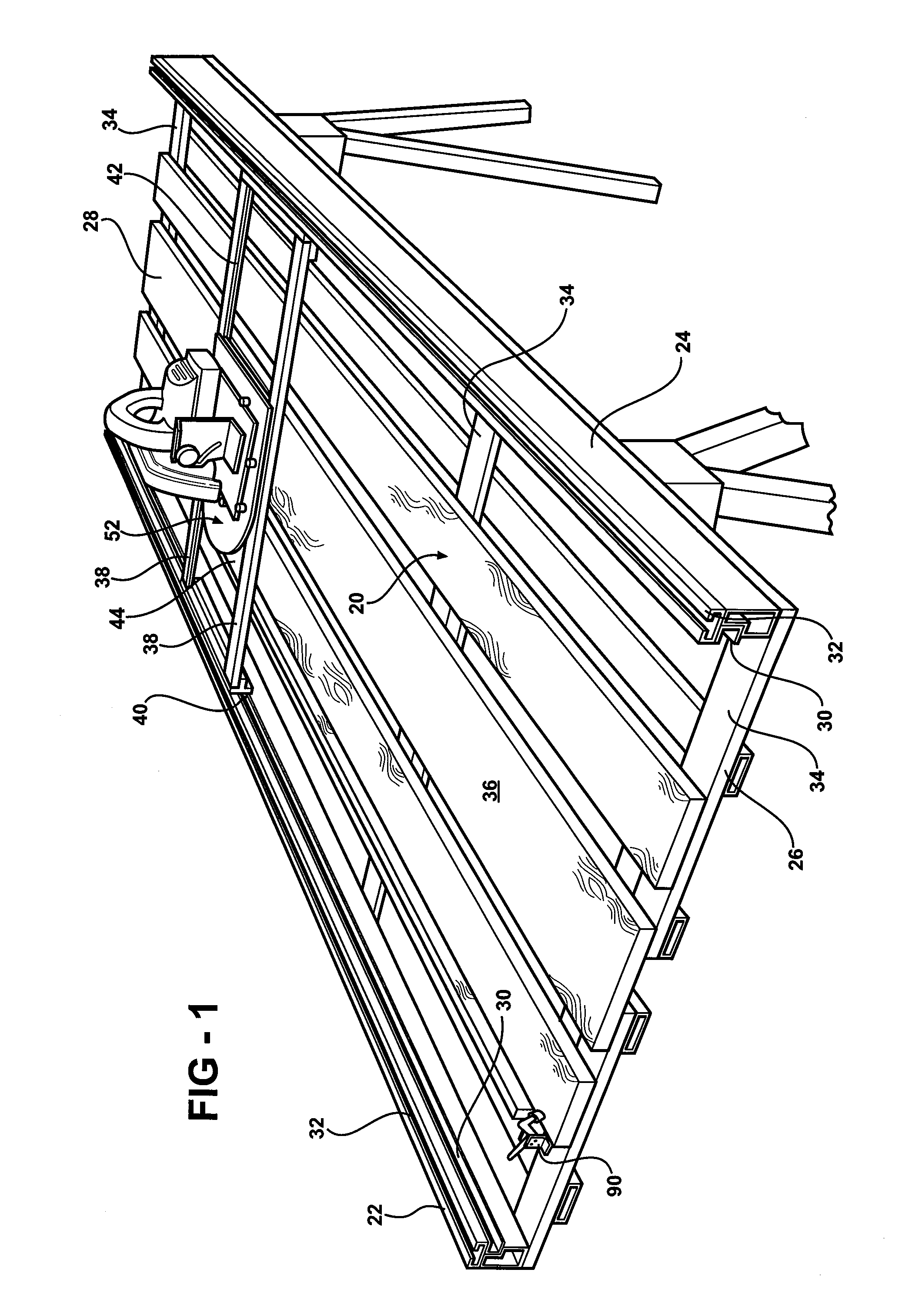 Portable saw table assembly