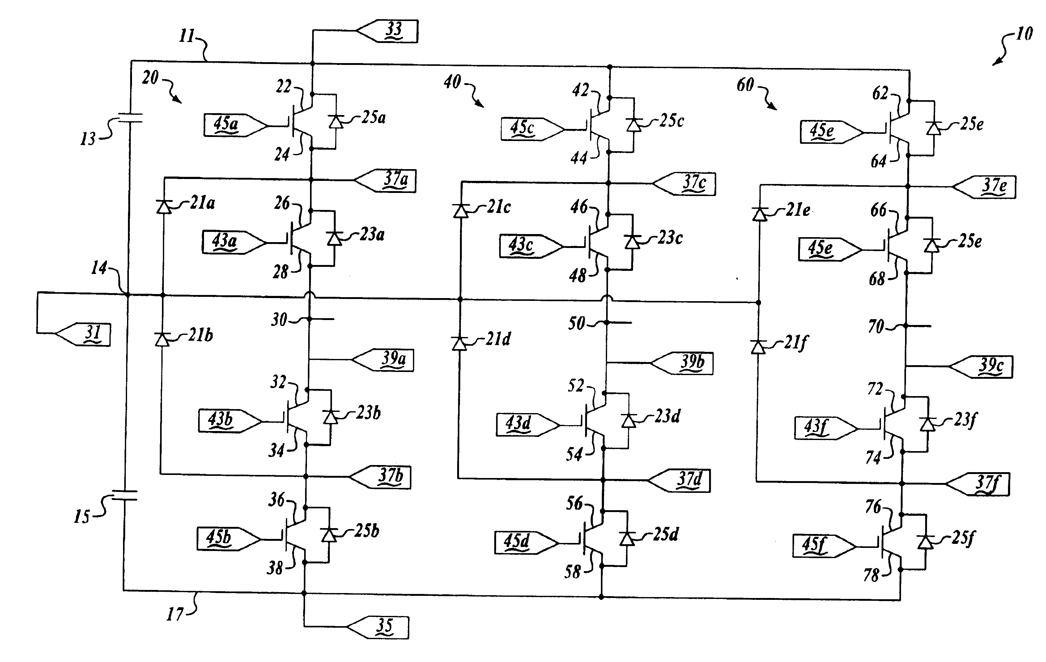 Control method for peak power delivery with limited DC-bus voltage