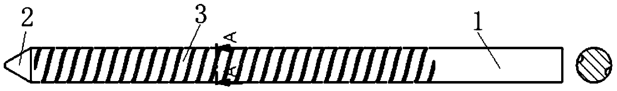 Threaded core welding rod