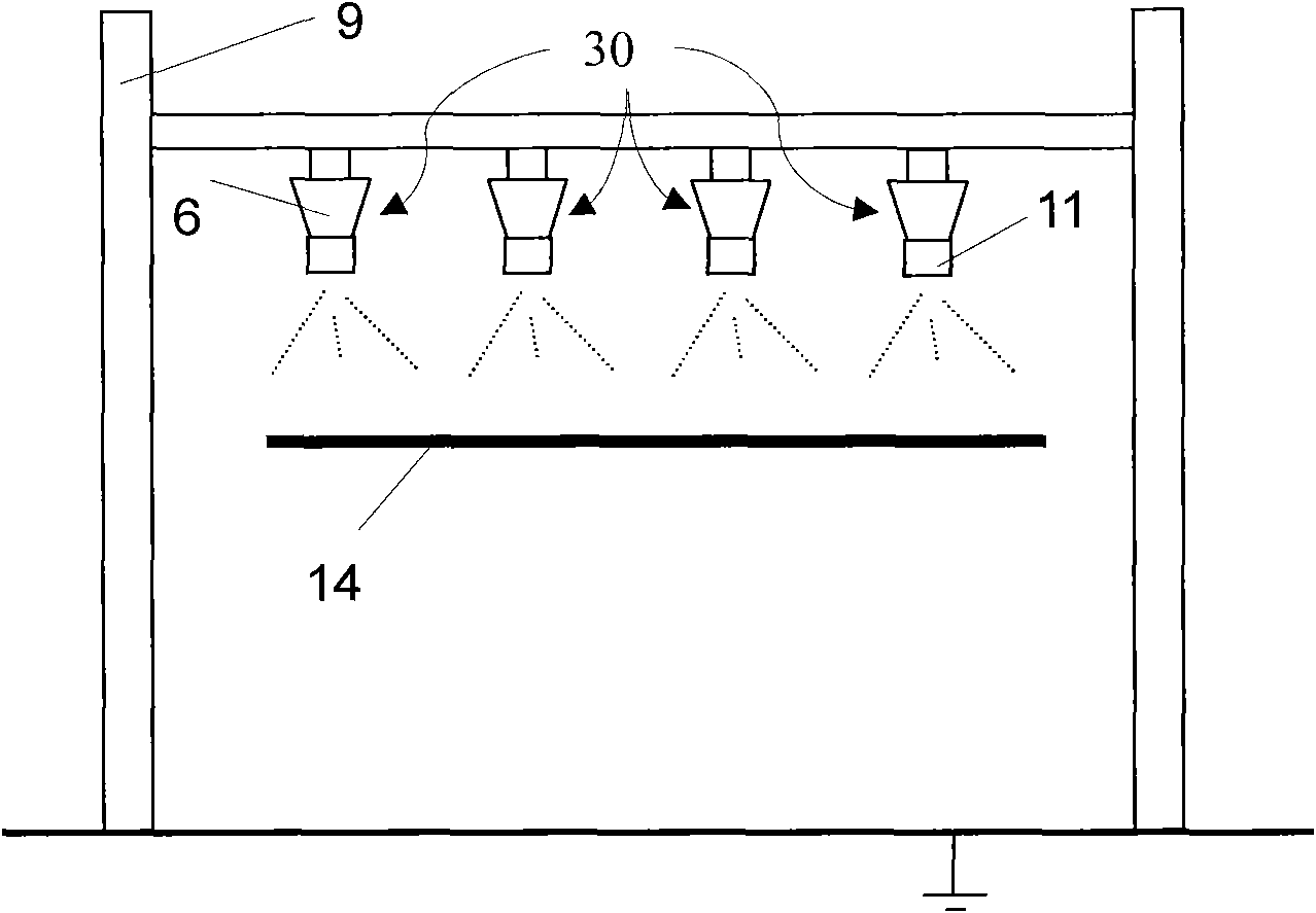 Spraying processing method and spraying machine for fabric dyeing and finishing