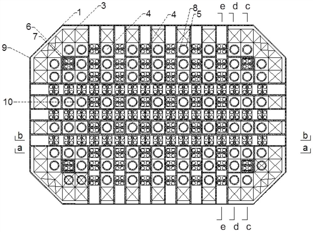 A particle damping three-way stabilizing plate combined with electromagnetic induction