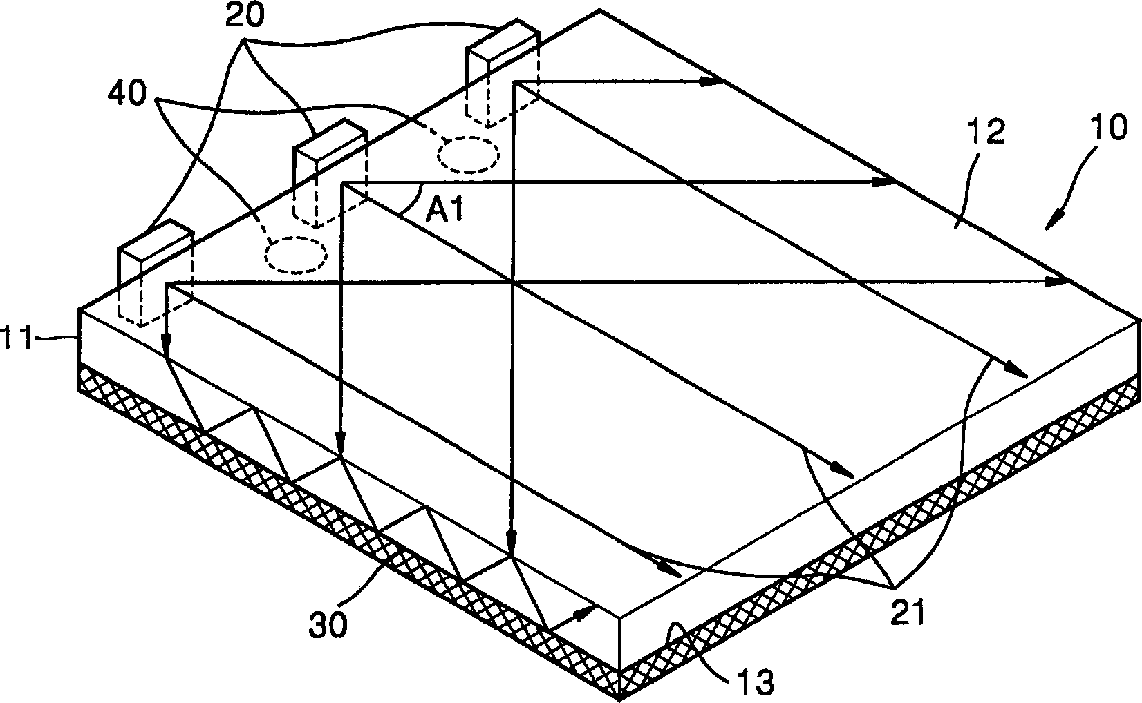 Light guide panel of edge-light type backlight system and edge-light type backlight system employing the same