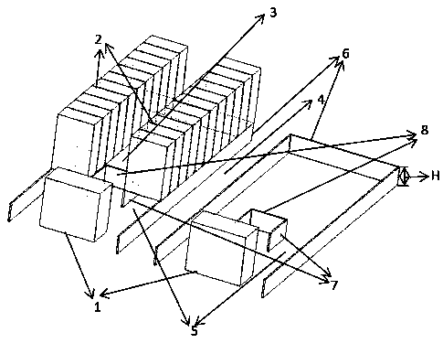 Underfloor air supply type data center with built-in partition plate air duct structure