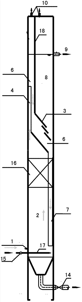 Internal recycle anaerobic membrane bioreactor with single reaction area