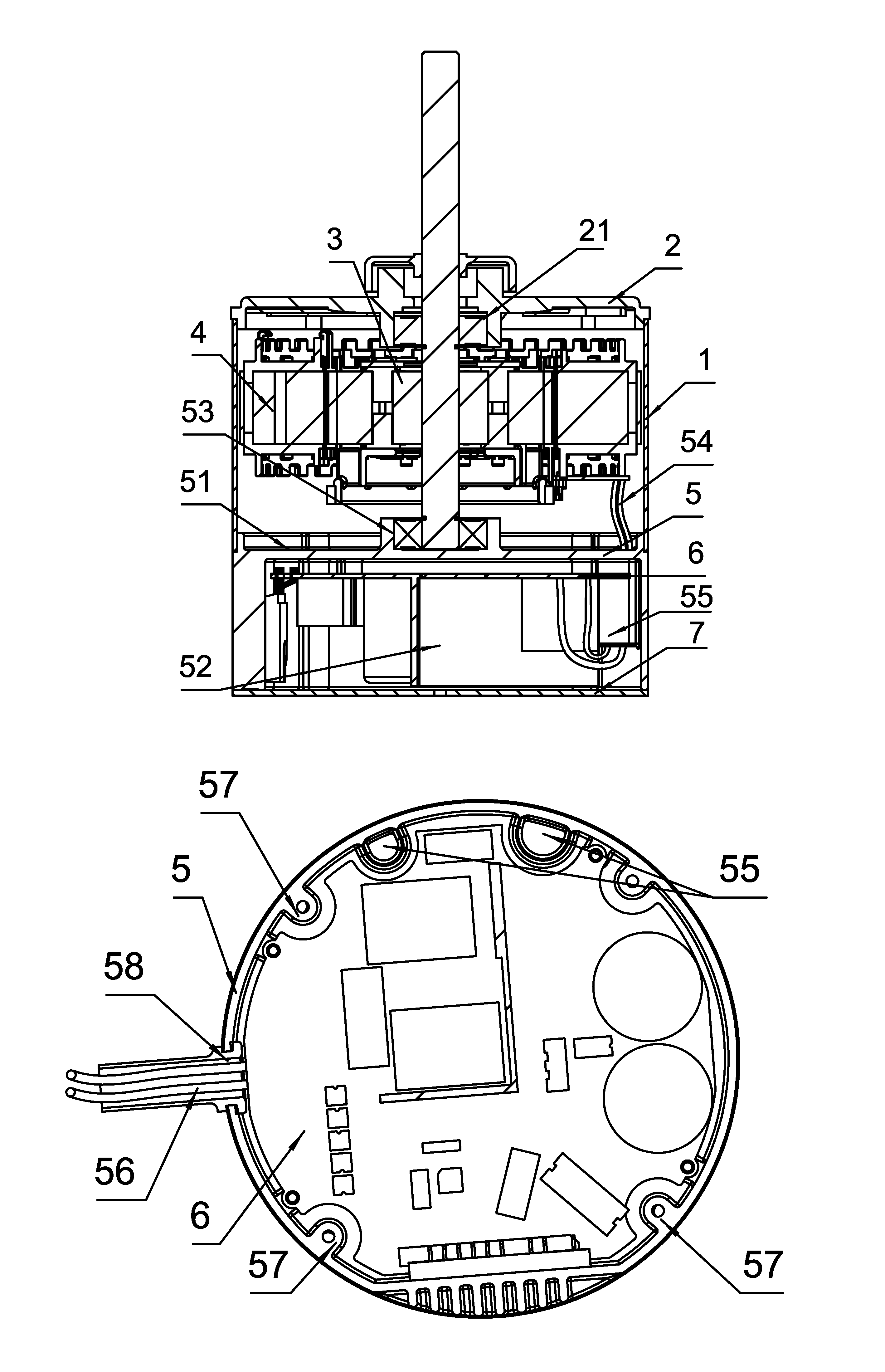 Combination of outer motor and control box therefor