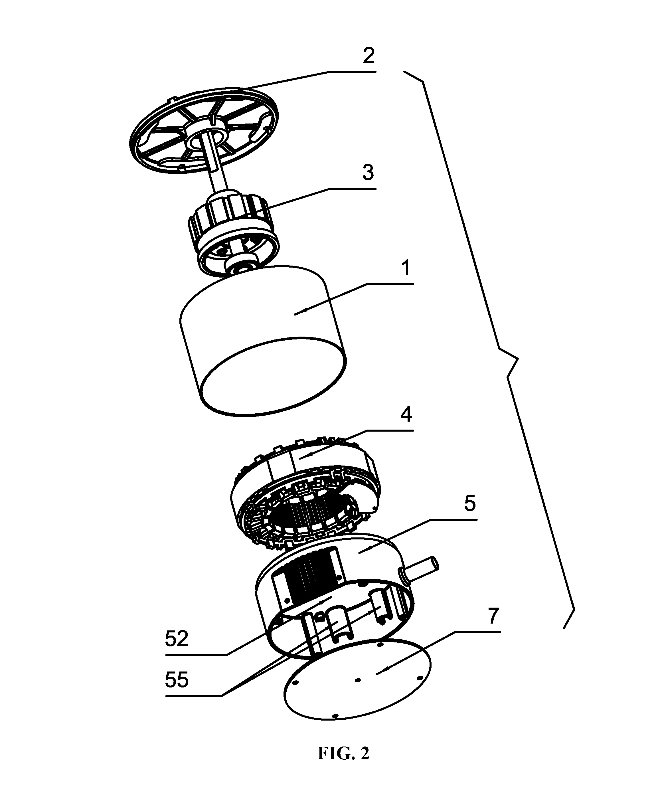 Combination of outer motor and control box therefor