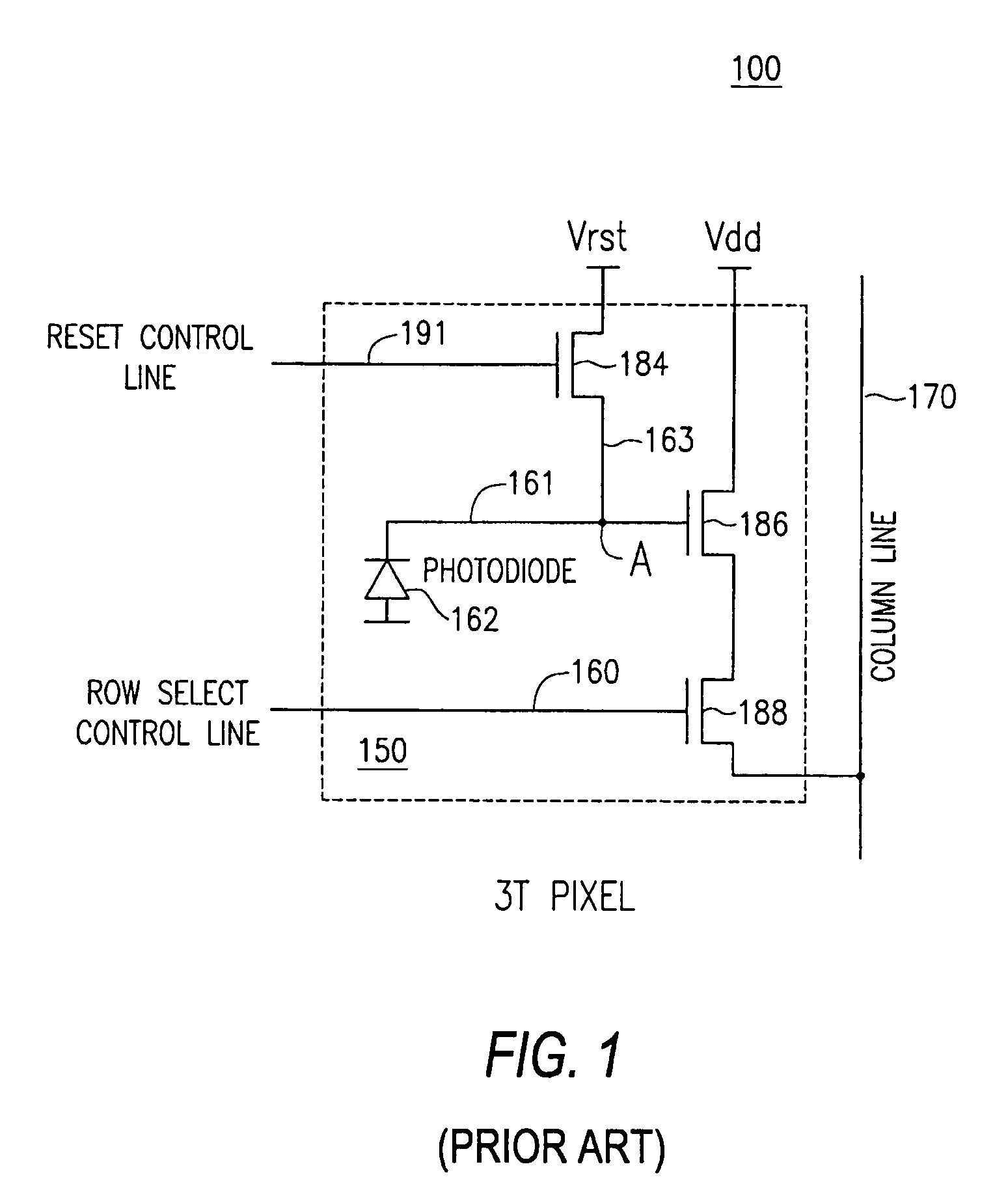 Differential column readout scheme for CMOS APS pixels