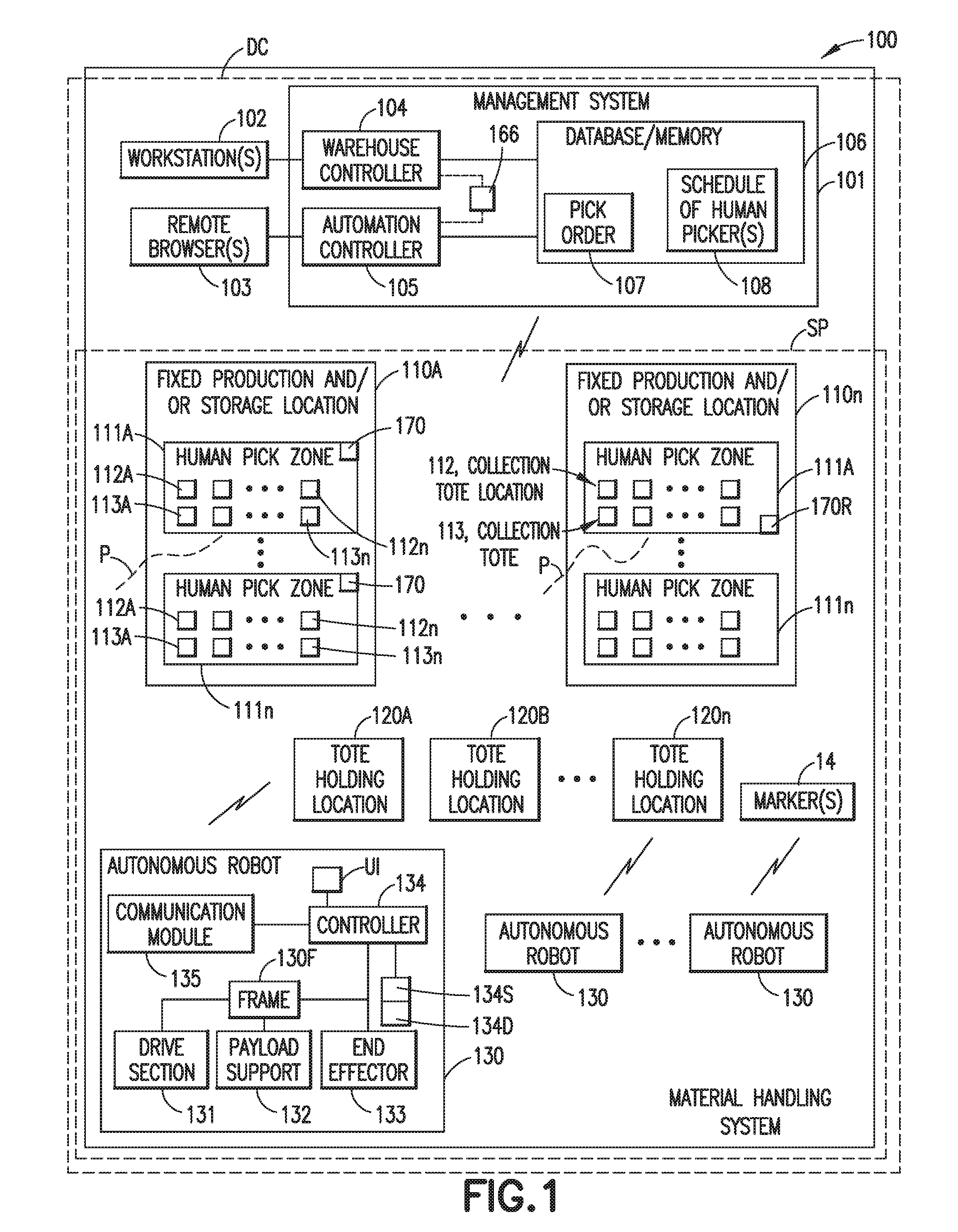 Storage material handling system