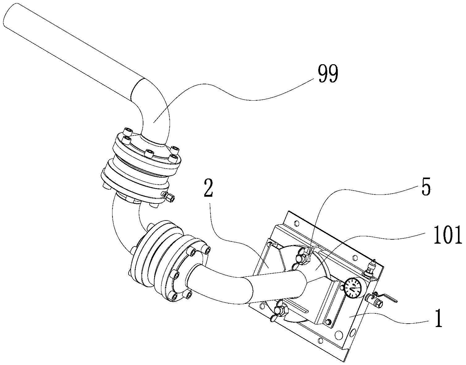 Stopping machine special for low-temperature tanker loading and unloading arm