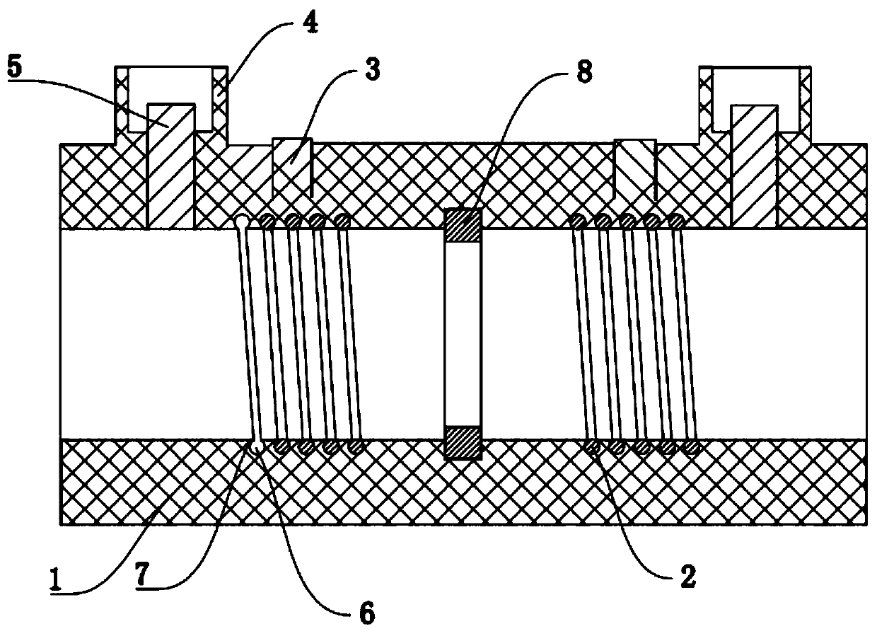 Exposed post-wire distribution type electric welding pipe fitting