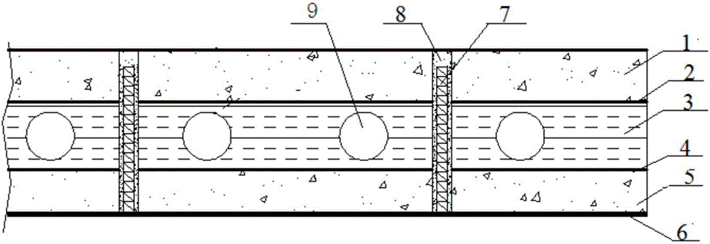 Production method of light composite board for floor separation and roof