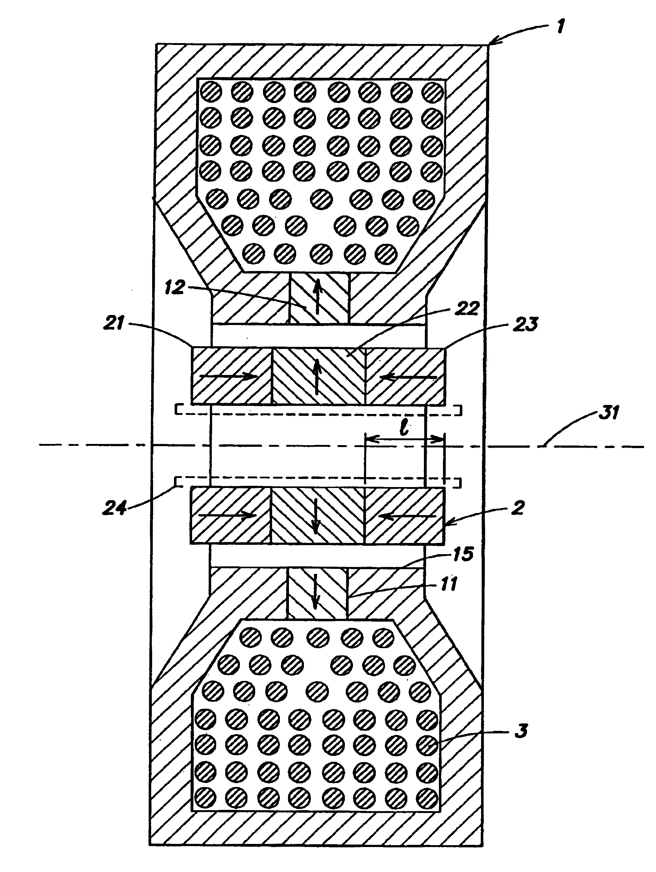 Linear electrical machine for electric power generation or motive drive