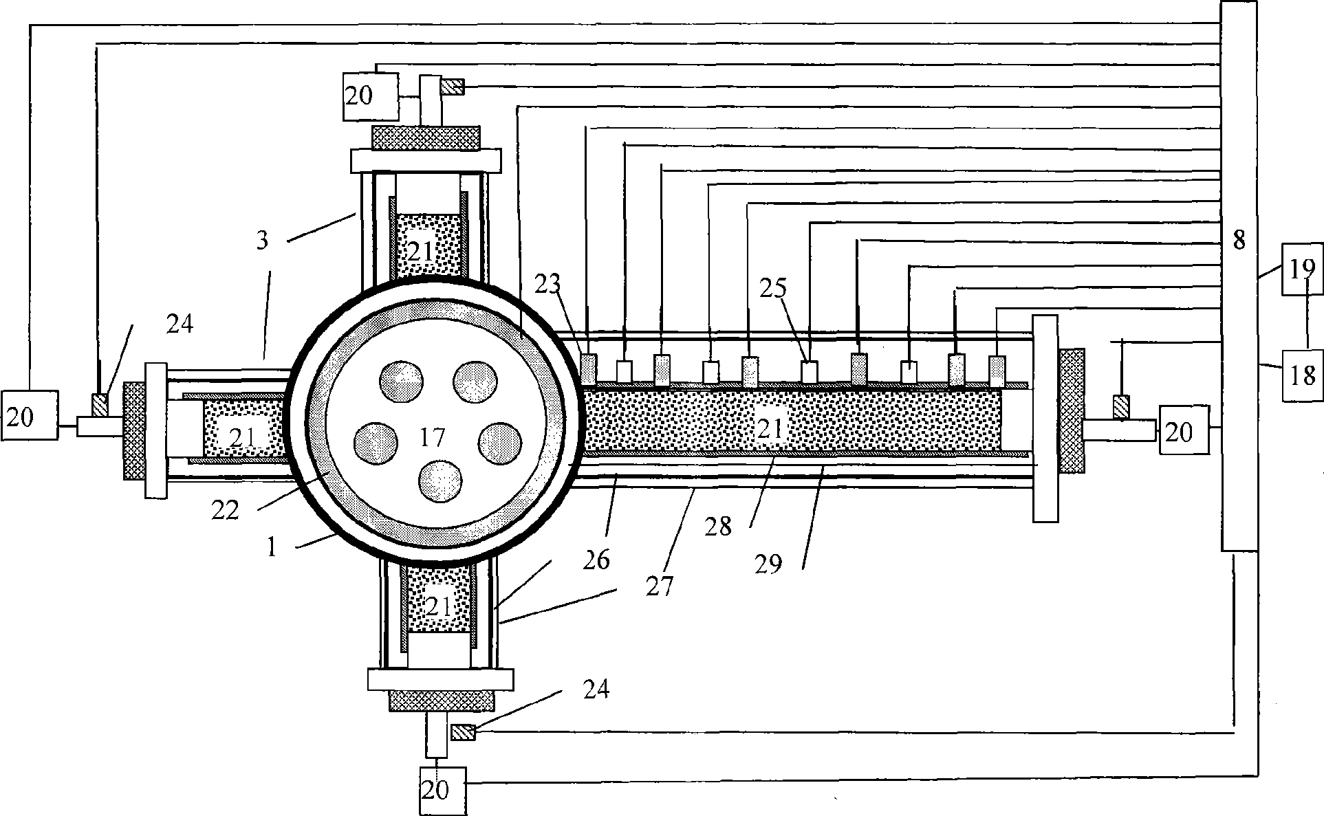 High-temperature high-pressure multifunctional horizontal well damage appraisement instrument