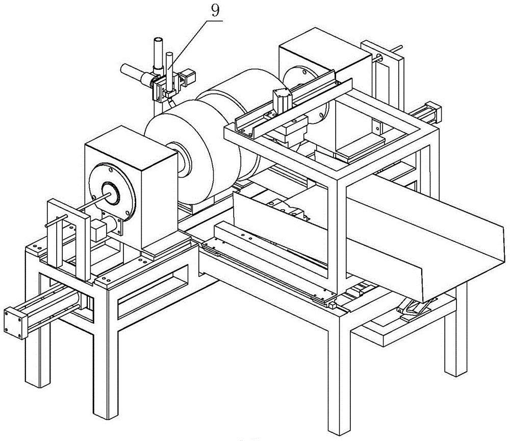 Gas filling bottle welding swinging frame and working method thereof