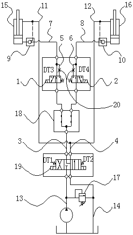 Speed classification system for crane balance weight oil cylinder synchronous movement and crane