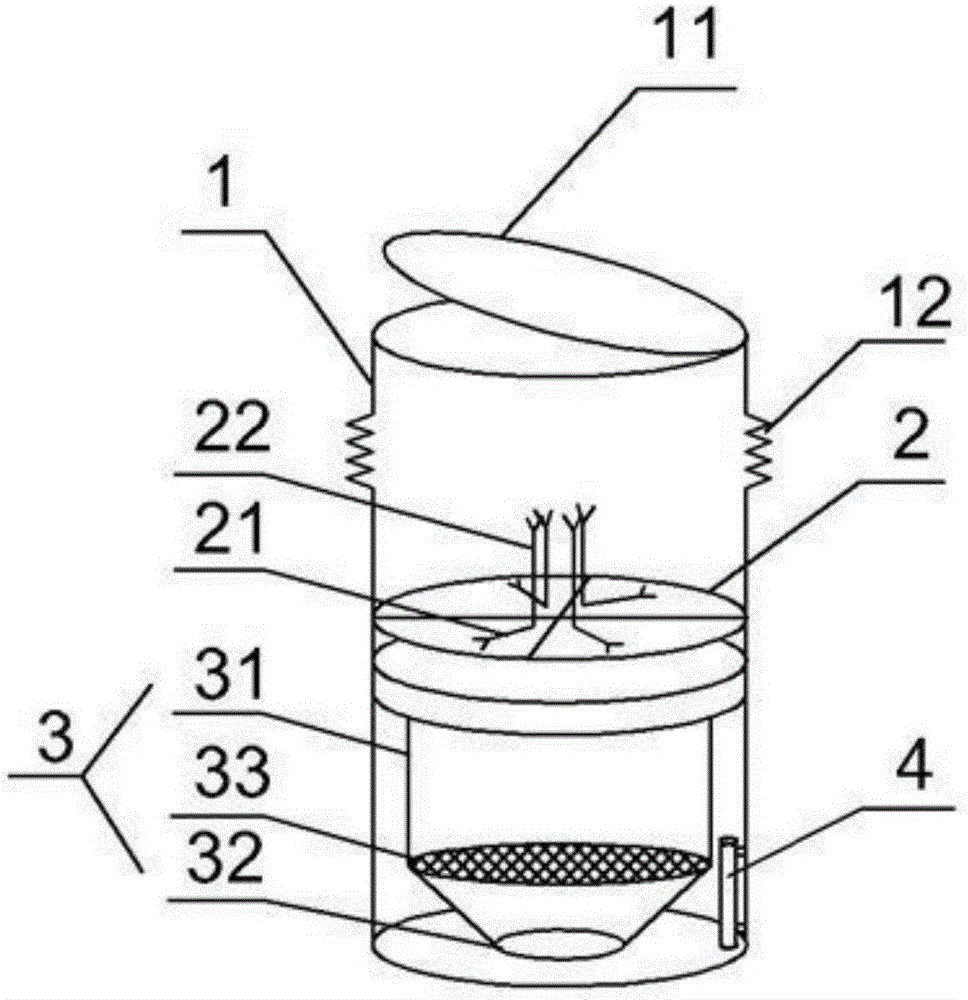 Telescopic garbage can dedicated to kitchen