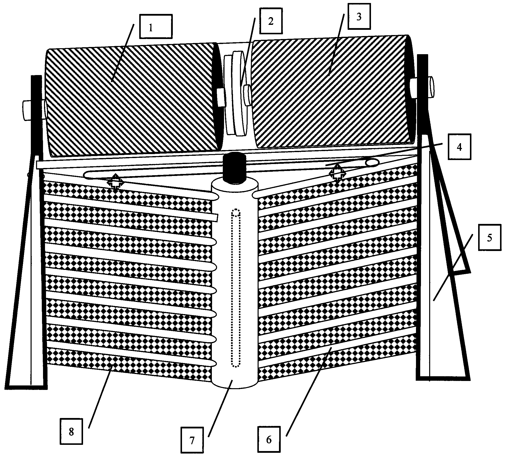 Hot water purifying modularized system device with wind and light energy integrated power generation function