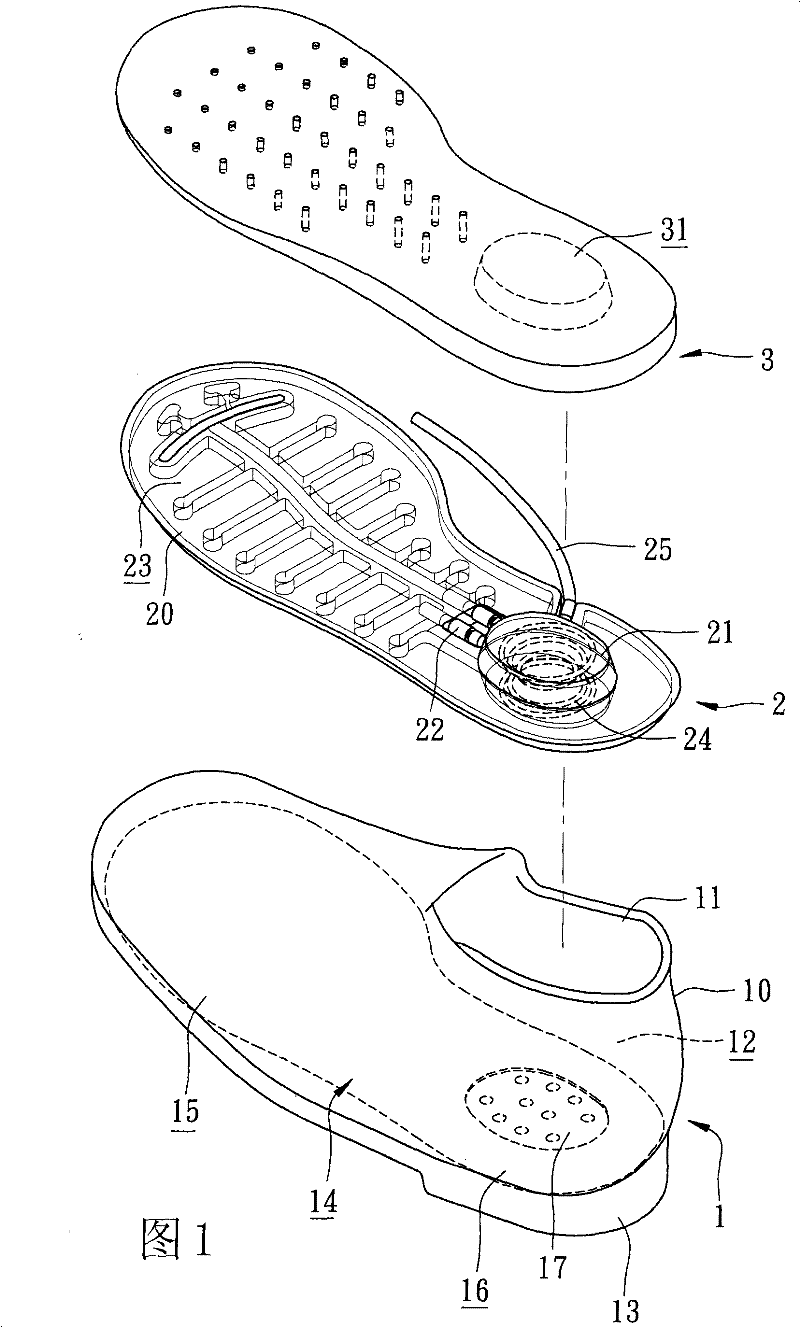 Air-cushioned shoe structure that can be judged directly